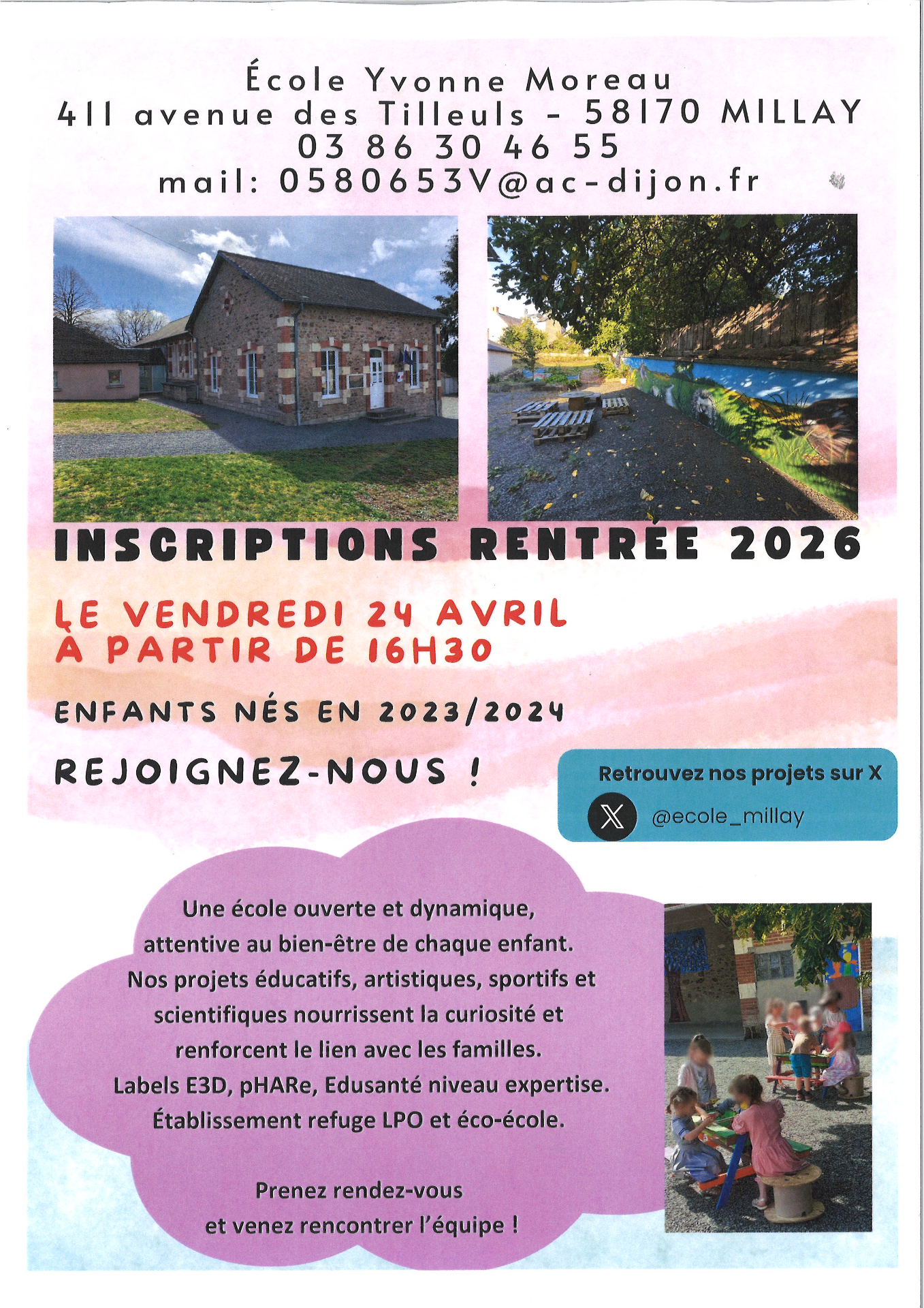 INSCRIPTION ECOLE
